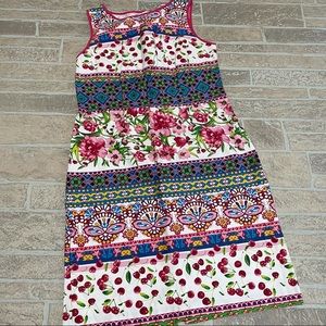 Chetta B dress cherries floral 10 large